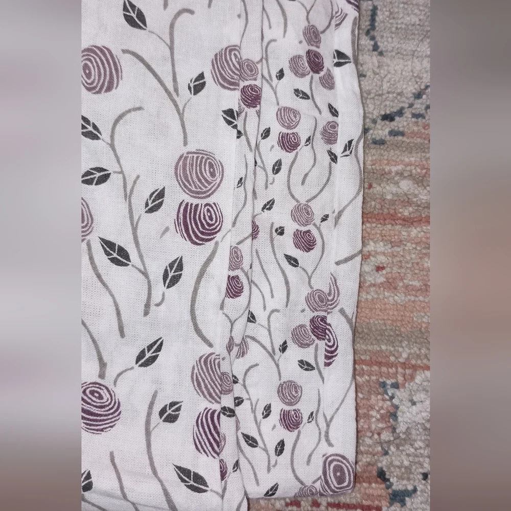 Ikea Majviva Purple White Floral Cotton duvet Cover size 81